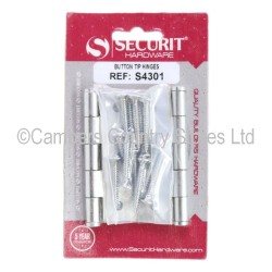 Securit Button Tip Butt Hinges SCP 75mm